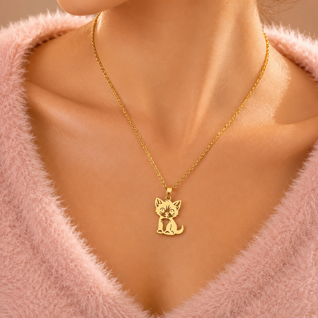 Cute Cat Pendant Necklace