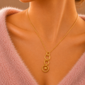 Interlocking Circle Pendant Necklace