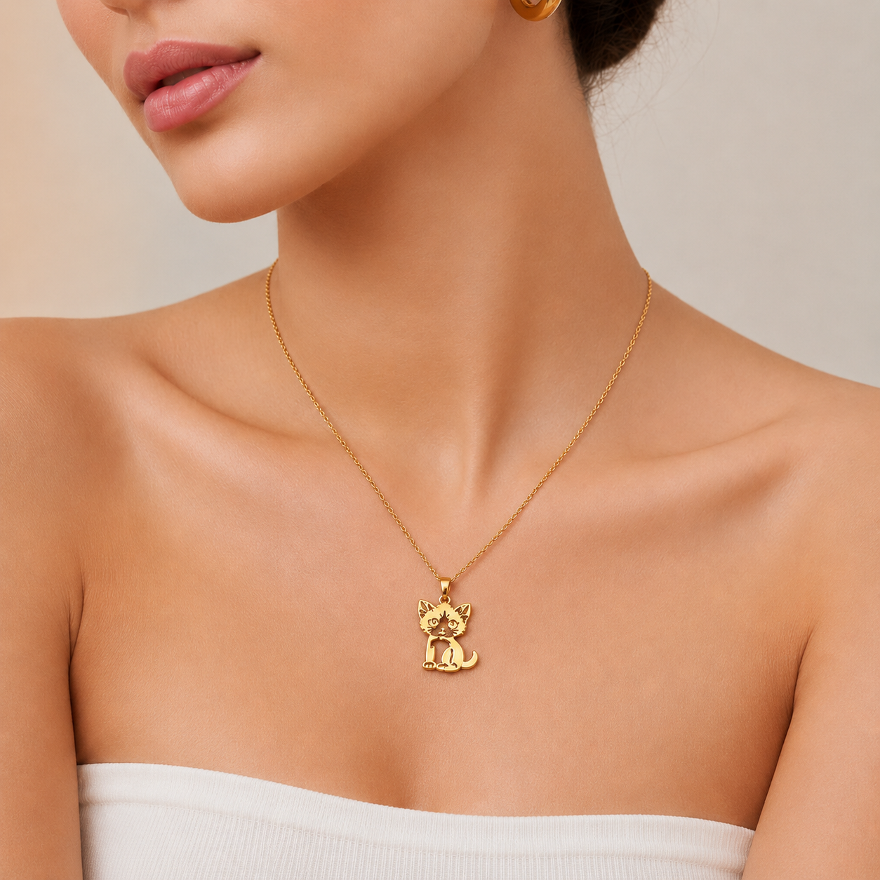 Cute Cat Pendant Necklace