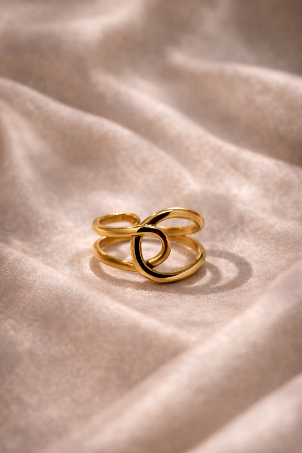 Gold Double Loop Ring