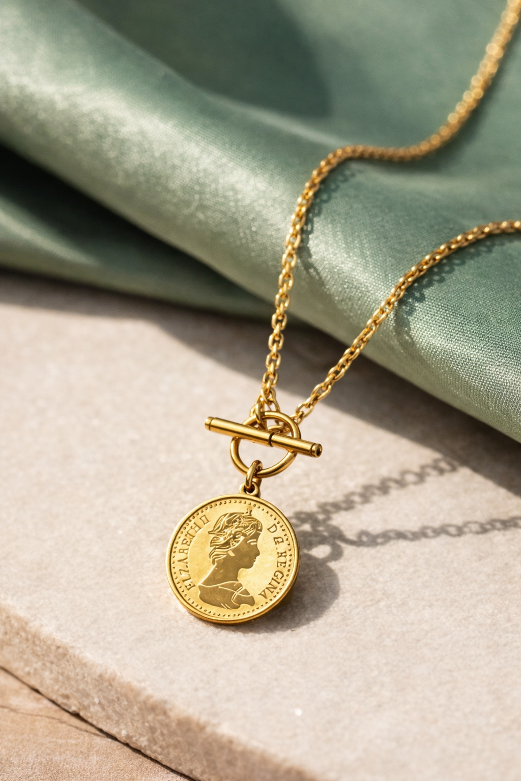 Gold Vintage Coin Necklace