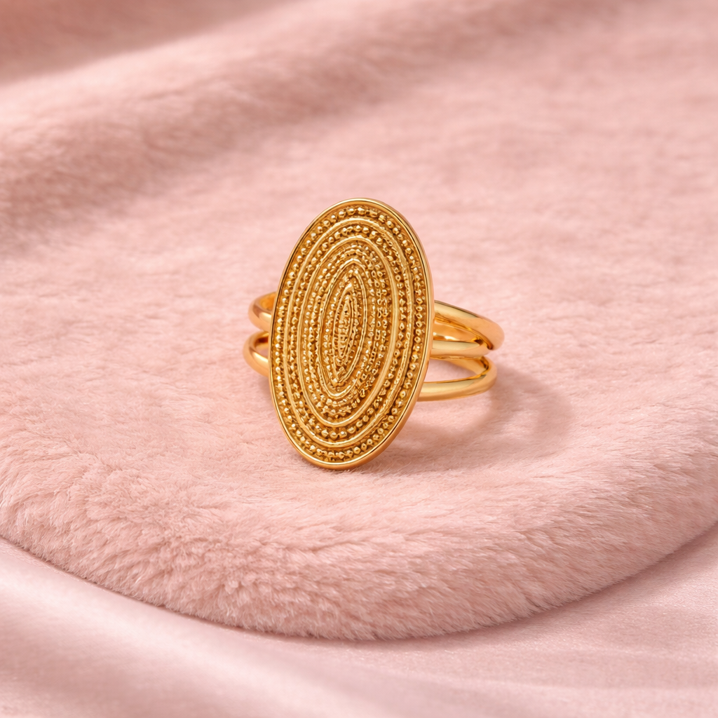 Gold Oval Statement Ring