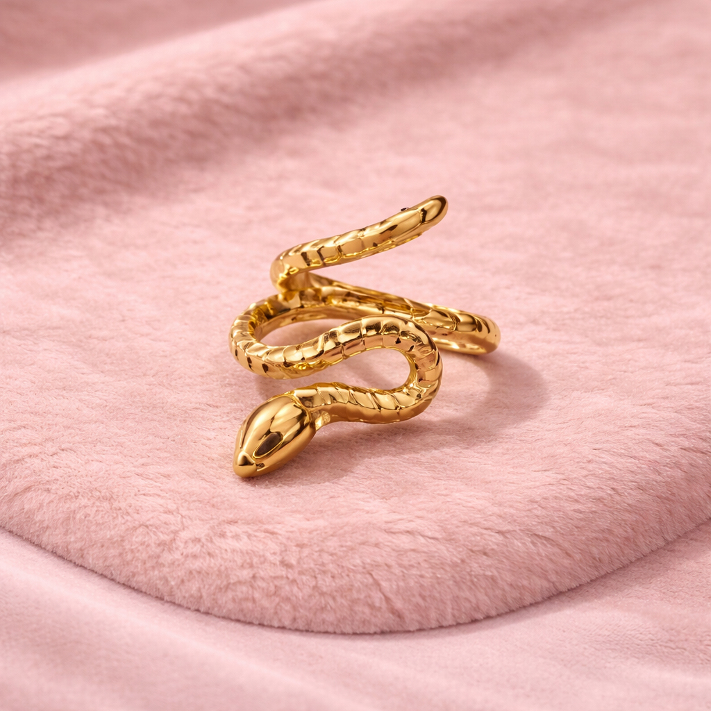 Gold Snake Chain Ring