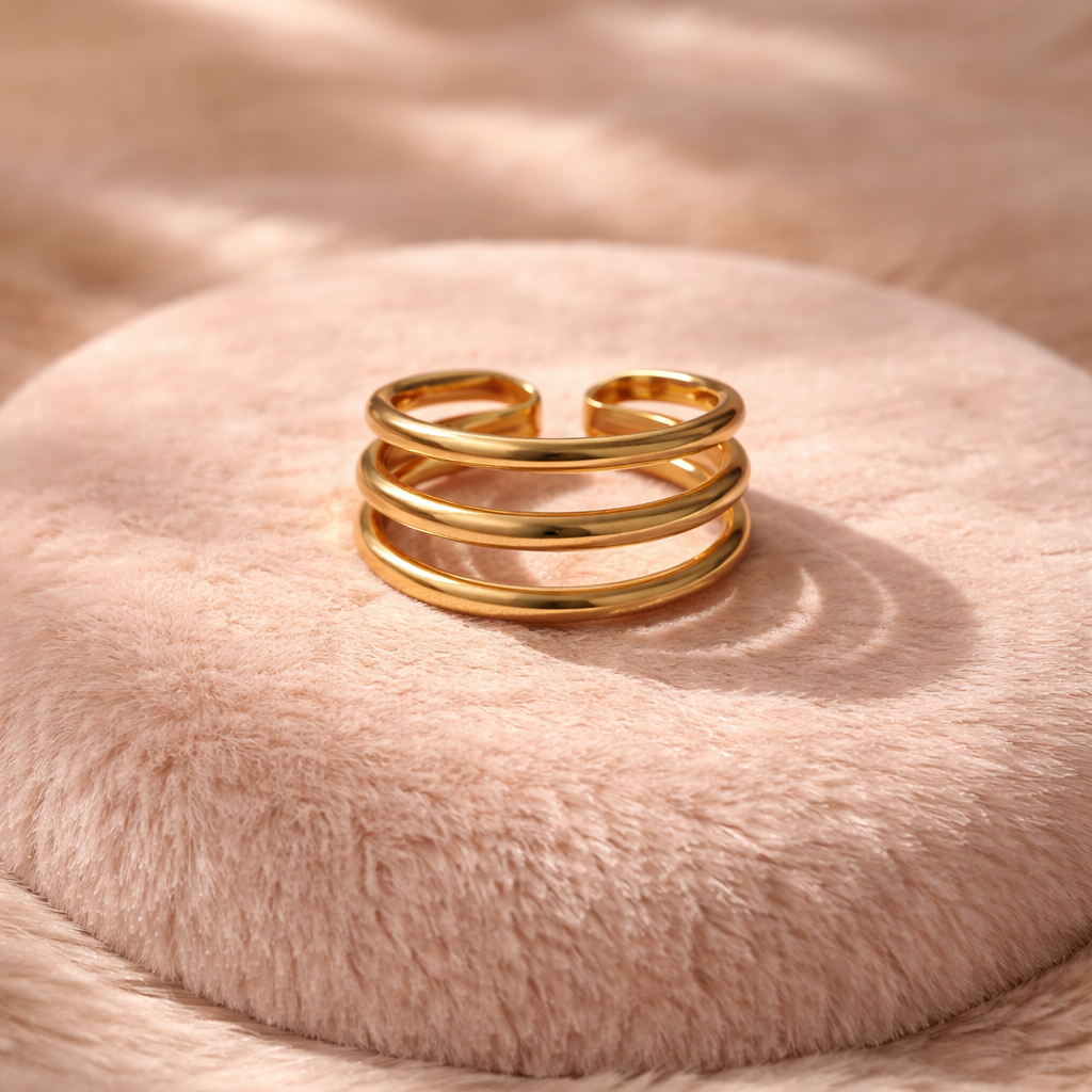 Gold Triple Band Ring