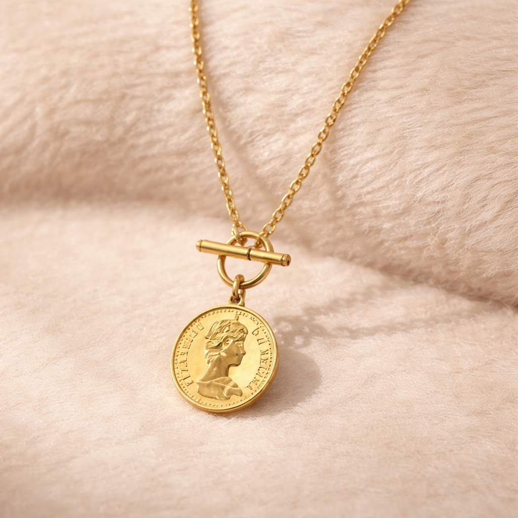Gold Vintage Coin Necklace