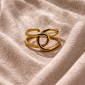 Gold Double Loop Ring