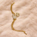Lock Charm Bracelet with Crystal Detail