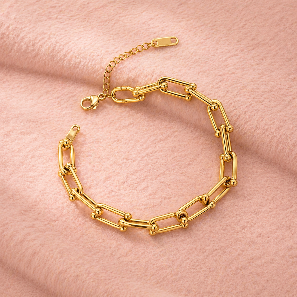 Geometric Link Bracelet – Modern Chain