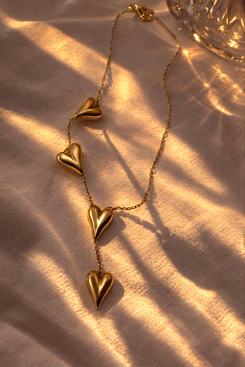 Gold Multi Heart Necklace