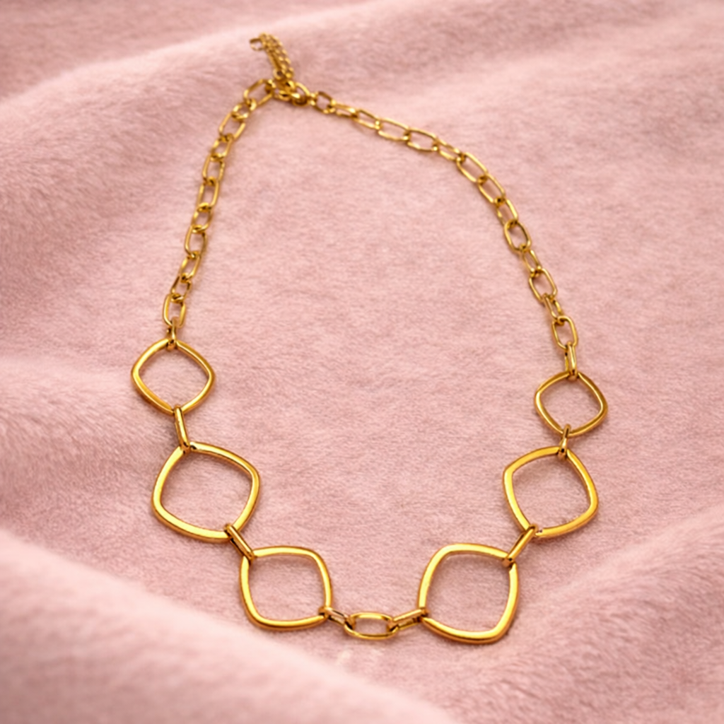 Modern Chunky Chain Statement Necklace