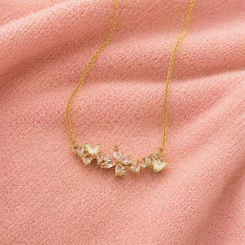 Flower Heart Necklace