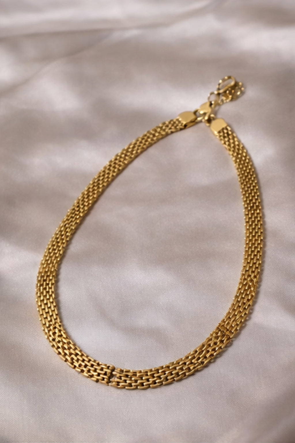 Gold Woven Chain Necklace