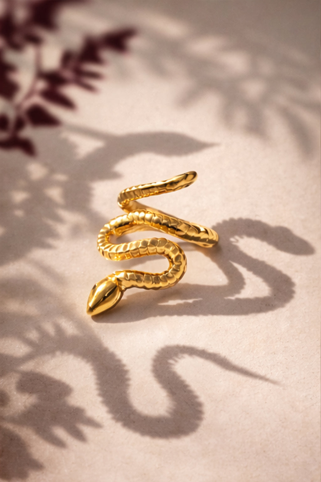 Gold Snake Chain Ring