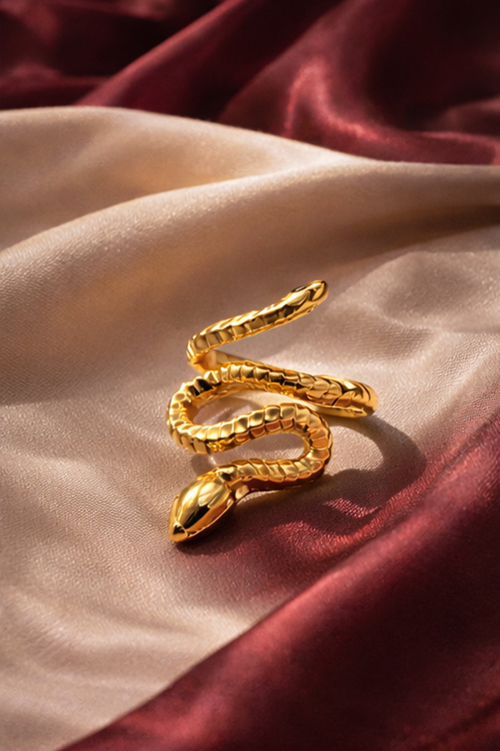 Gold Snake Chain Ring