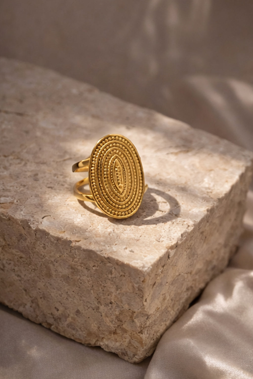 Gold Oval Statement Ring