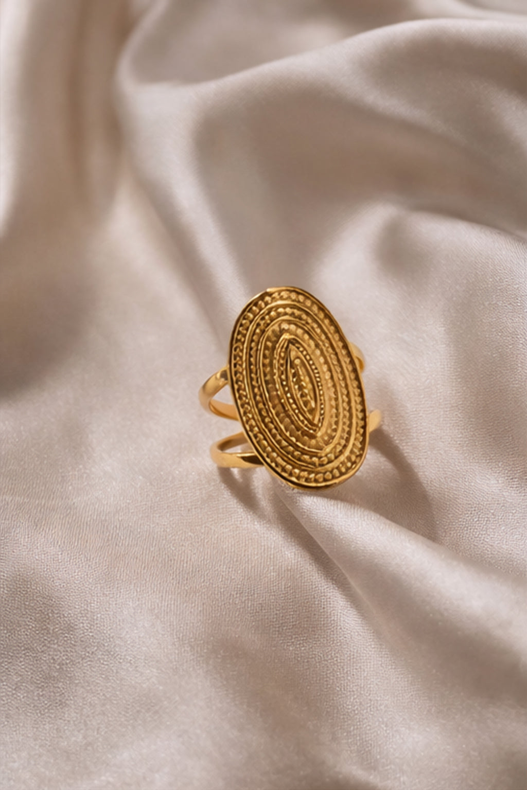 Gold Oval Statement Ring