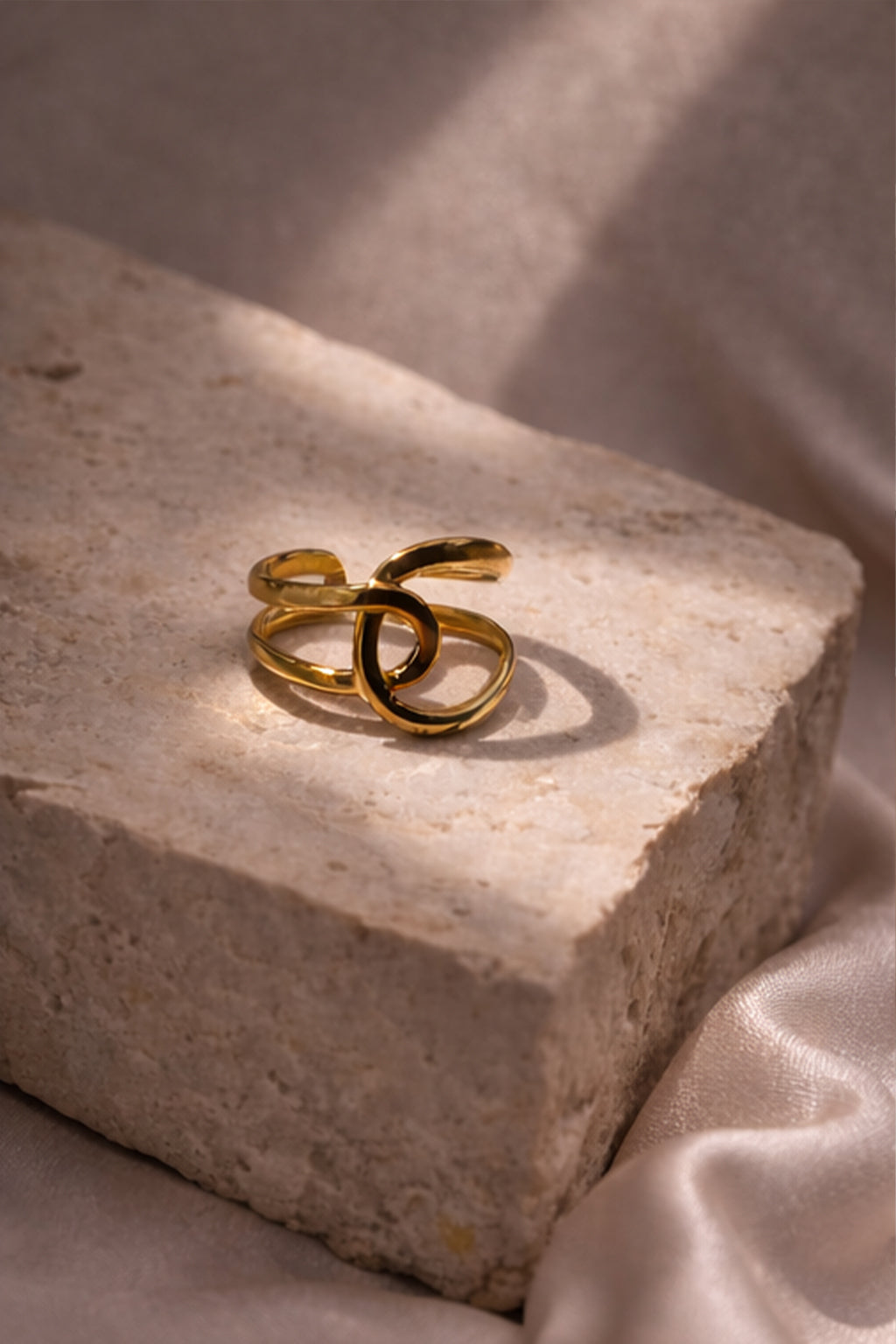 Gold Double Loop Ring