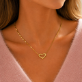 Gold Heart Pendant Necklace
