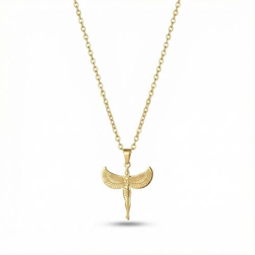 Gold Wing Pendant Necklace