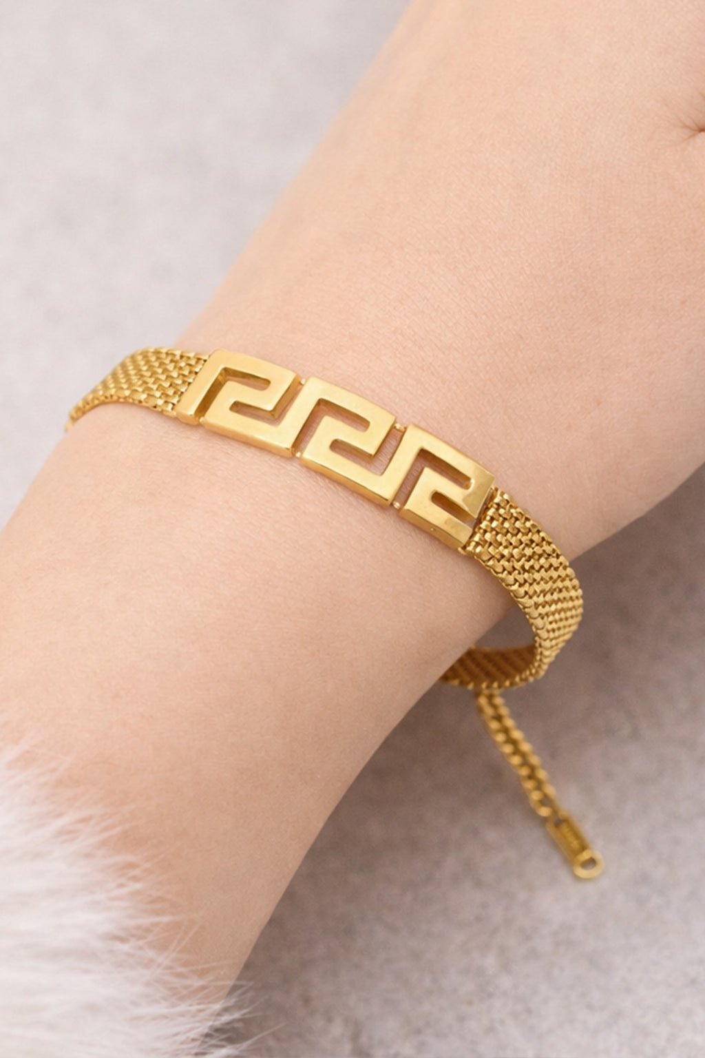 Gold Greek Key Bracelet