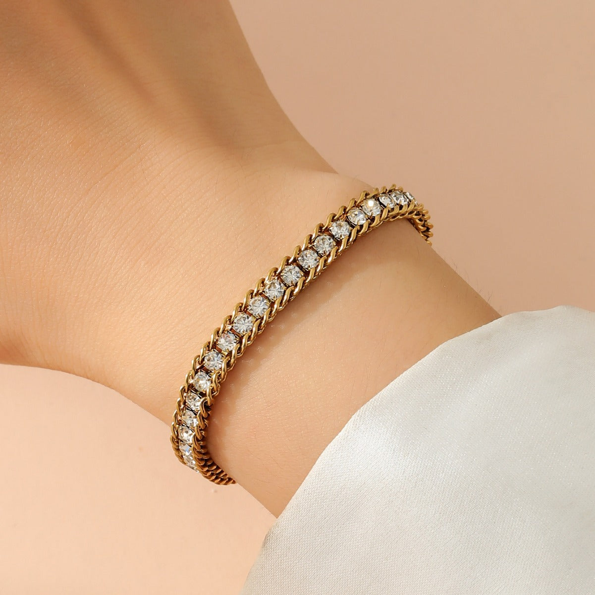 Gold Double Chain Bracelet