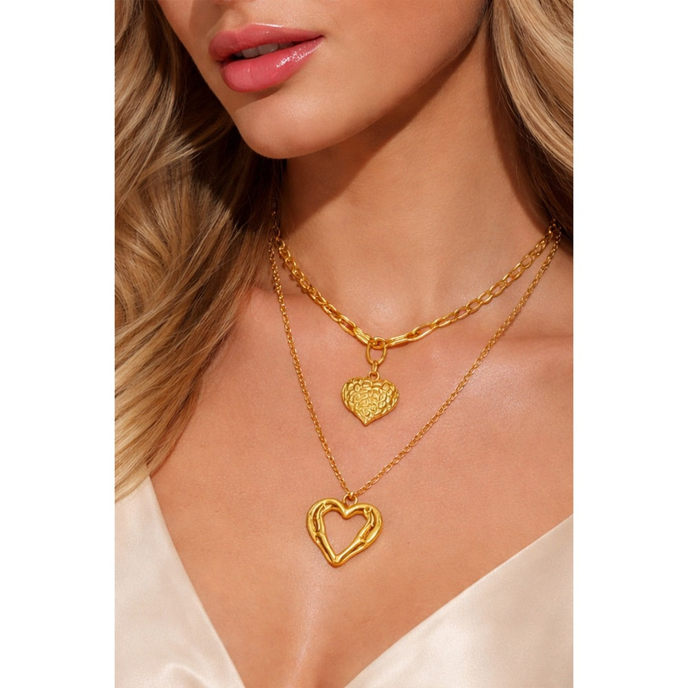 Gold Layered Heart Necklace
