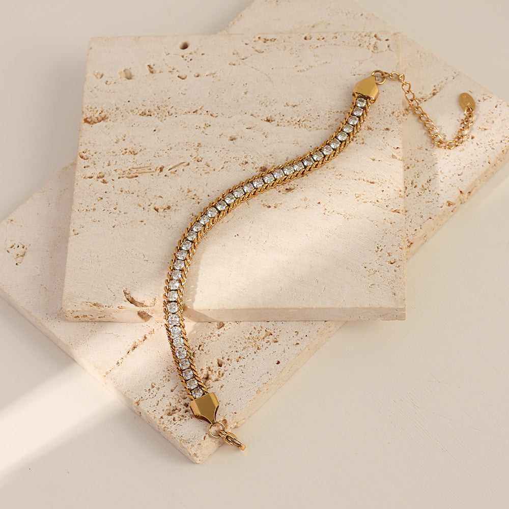 Gold Double Chain Bracelet